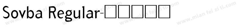 Sovba Regular字体转换